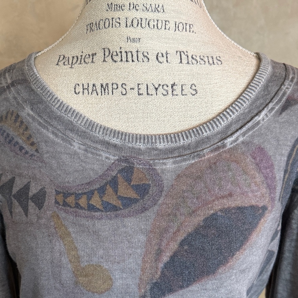Cotelac Gray Patterned Crew Neck Sweater - image 5
